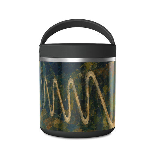 25oz Insulated Food Jar — Abstract Art Ledo road (Burma)