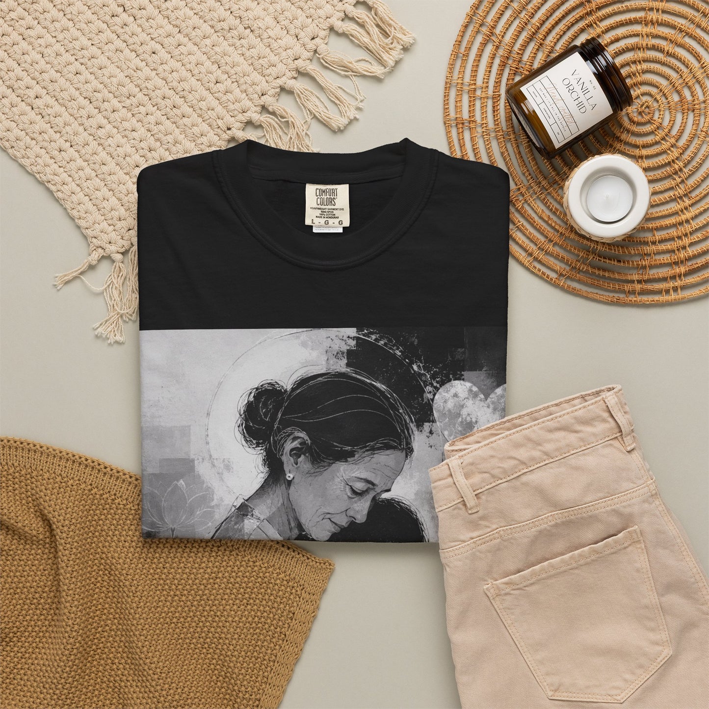 Mother's Day T-Shirt - Vintage Mother & Baby Portrait with "Happy Mother's Day"