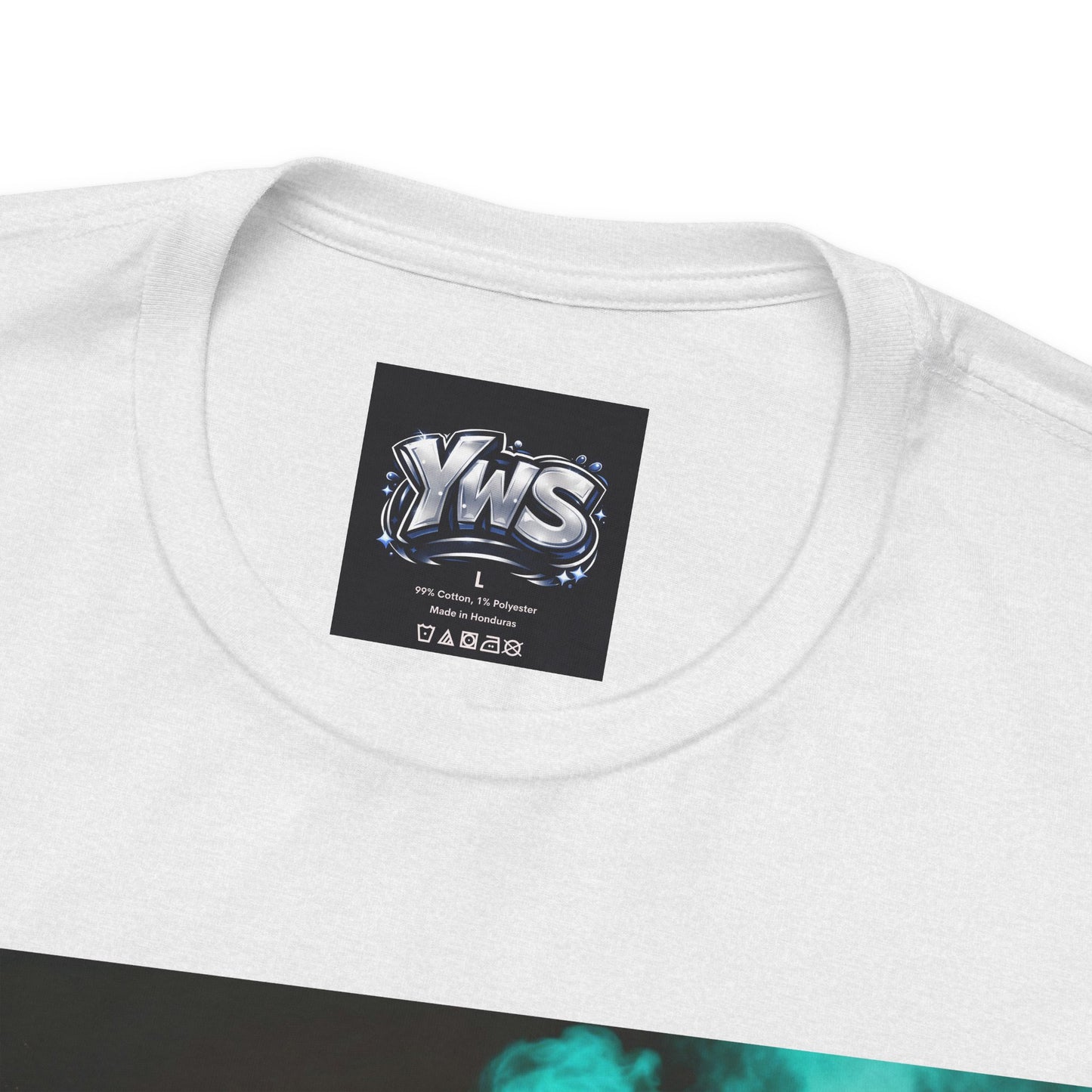 Concert Silhouette Tee — Colorful Smoke Festival Photo T‑Shirt