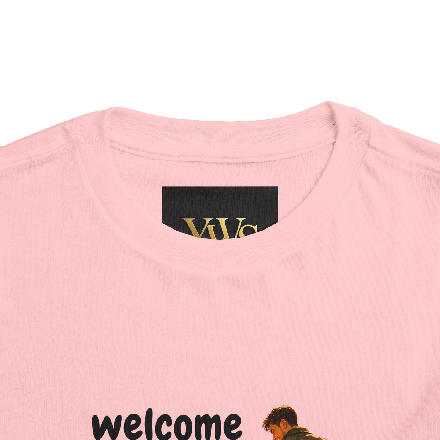 Toddler Tee — "Welcome Little One" Father & Daughter Walk Graphic