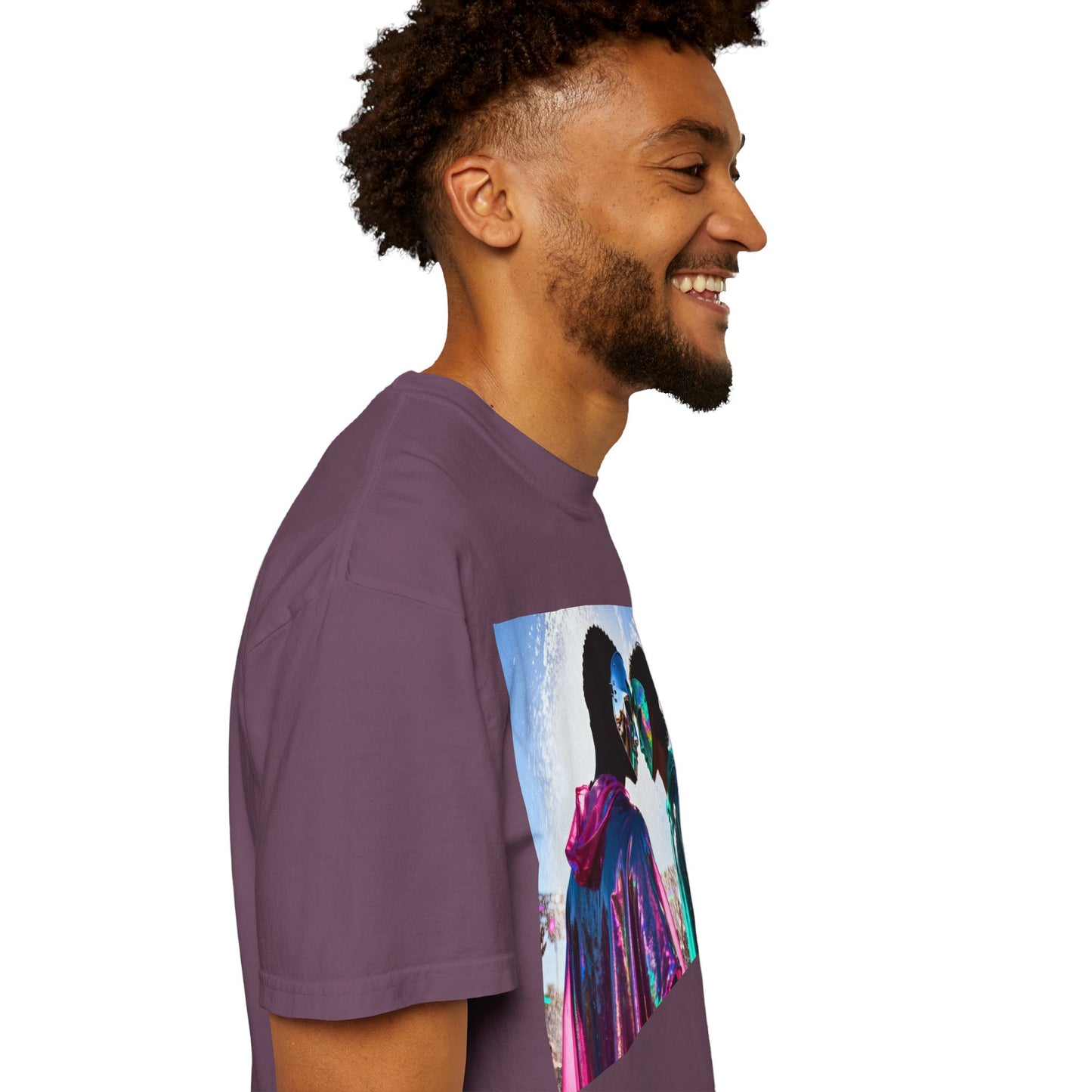 Rave Lovers Graphic T-Shirt — Neon Festival Couple Print