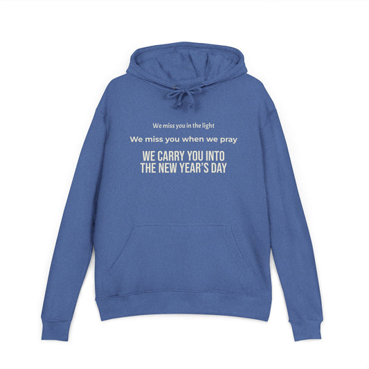 Black 'Tomorrow' Graphic Hoodie — Subtle Tonal Vintage Text Pullover