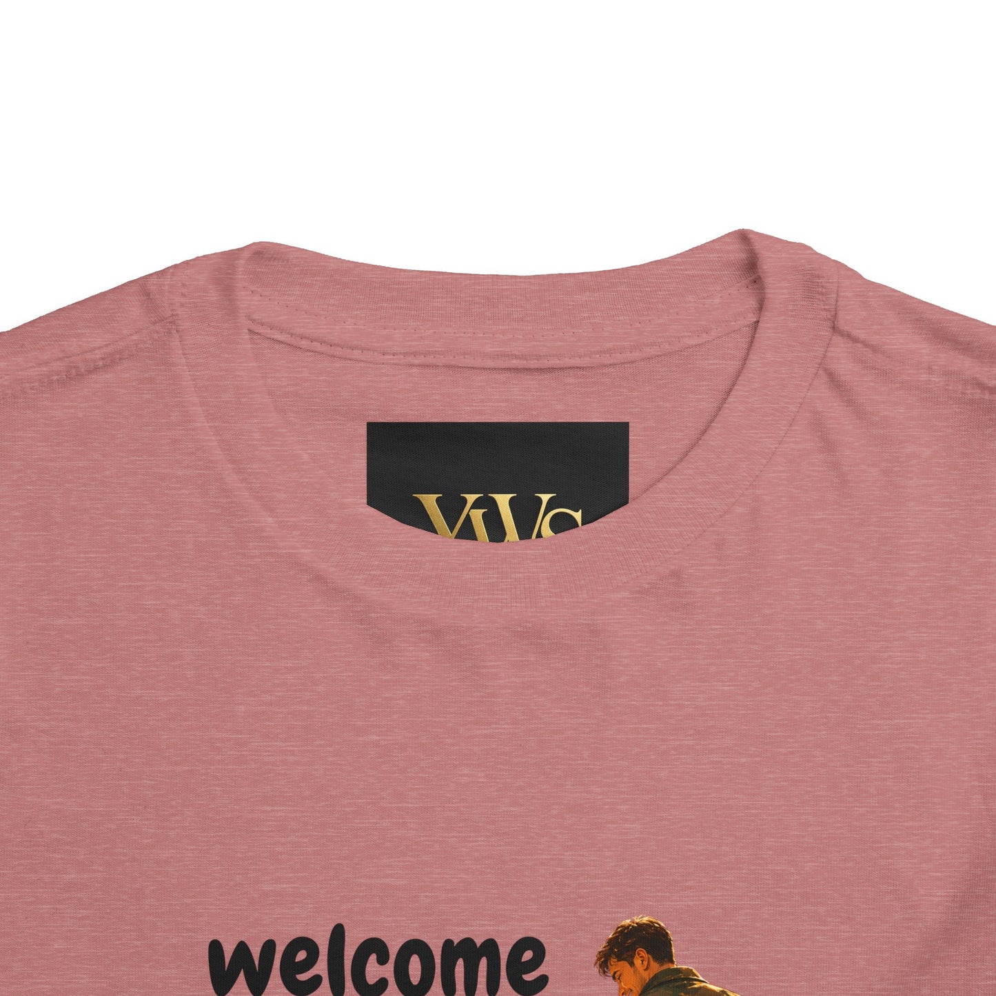 Toddler Tee — "Welcome Little One" Father & Daughter Walk Graphic