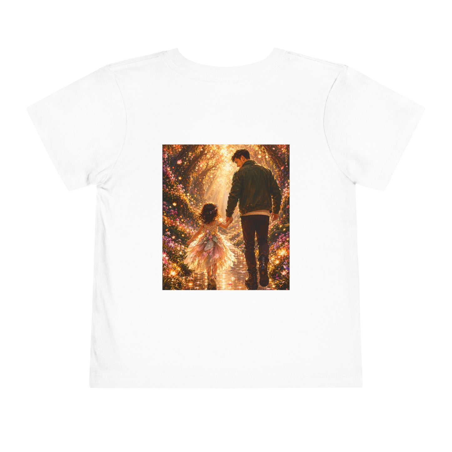 Toddler Tee — "Welcome Little One" Father & Daughter Walk Graphic
