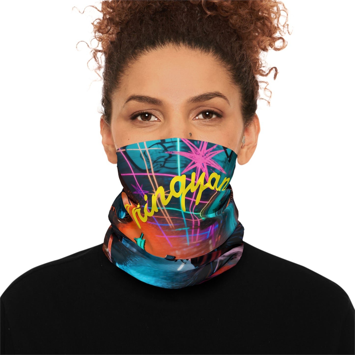 Neck Gaiter — Retro Neon Street Shooter Design ("Tningyan")