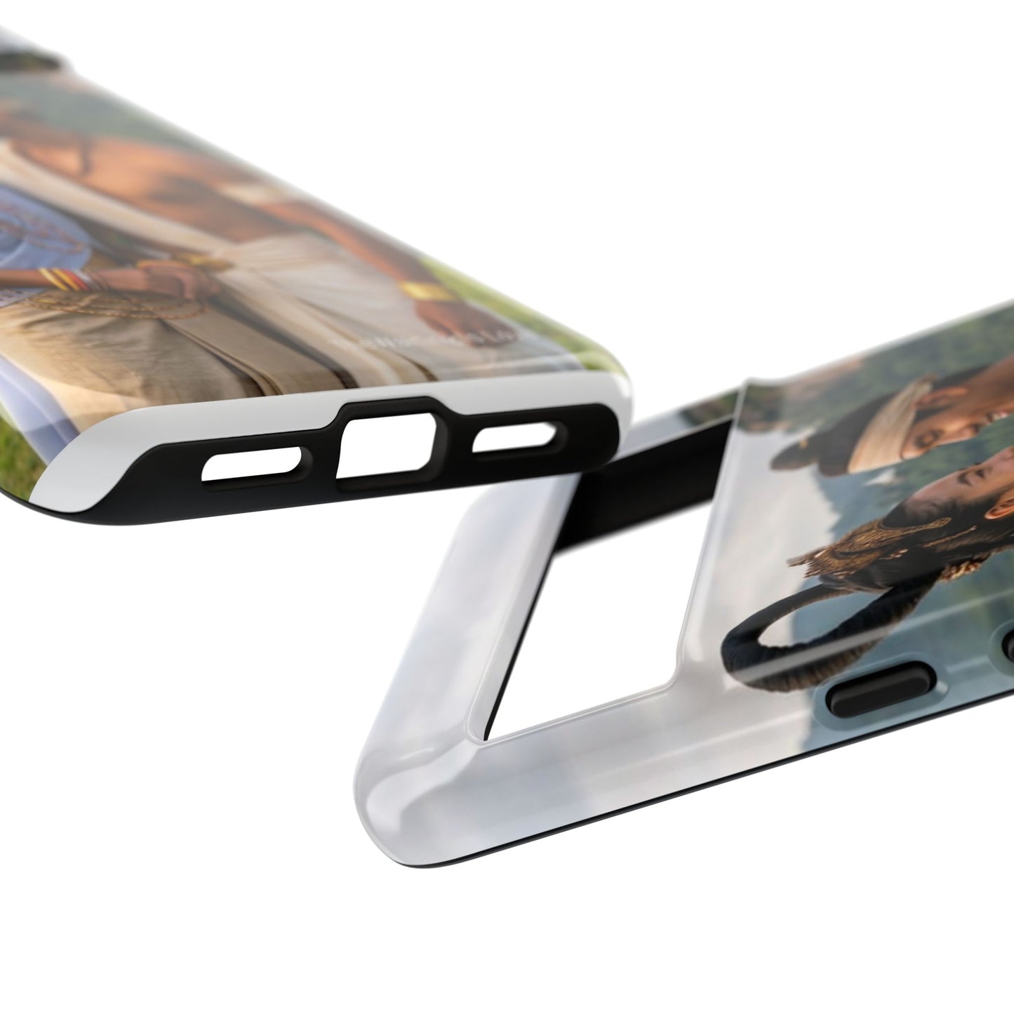 Phone Case — Romantic Couple Photo Print, Tropical Temple Landscape Protective Cover