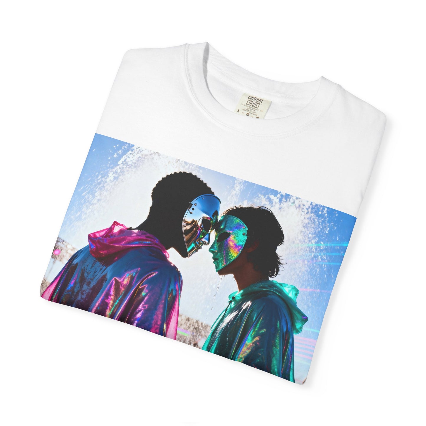 Rave Lovers Graphic T-Shirt — Neon Festival Couple Print