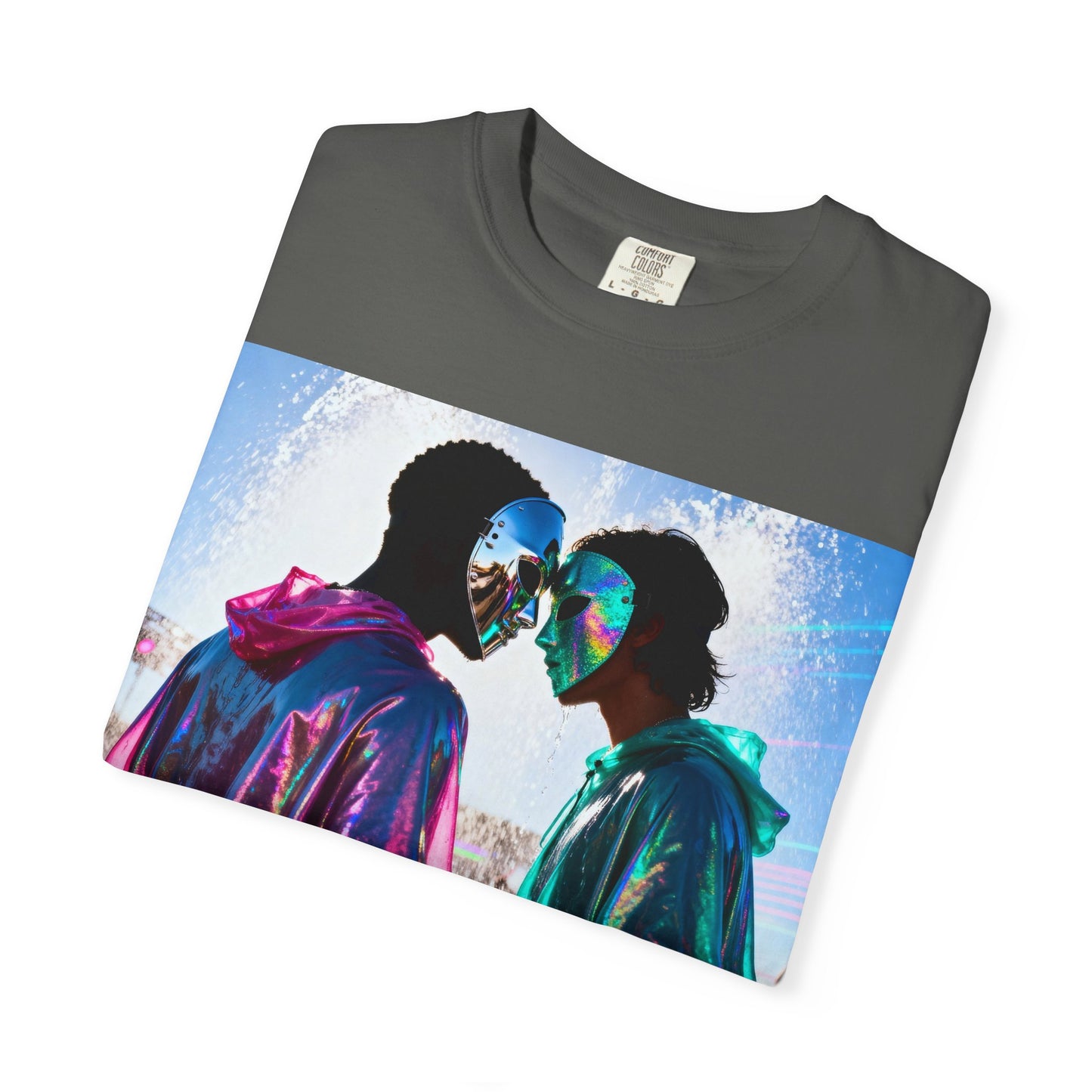 Rave Lovers Graphic T-Shirt — Neon Festival Couple Print