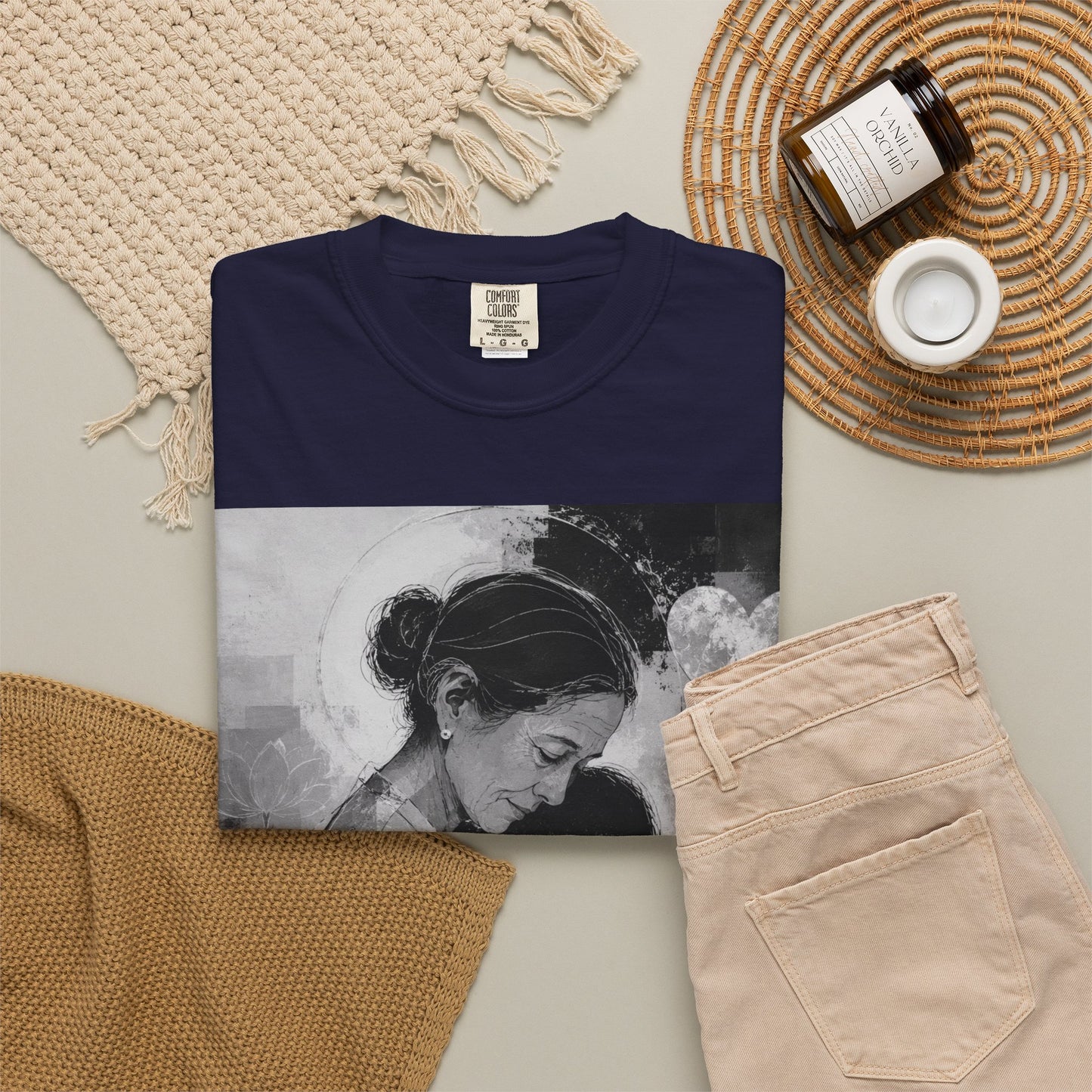 Mother's Day T-Shirt - Vintage Mother & Baby Portrait with "Happy Mother's Day"