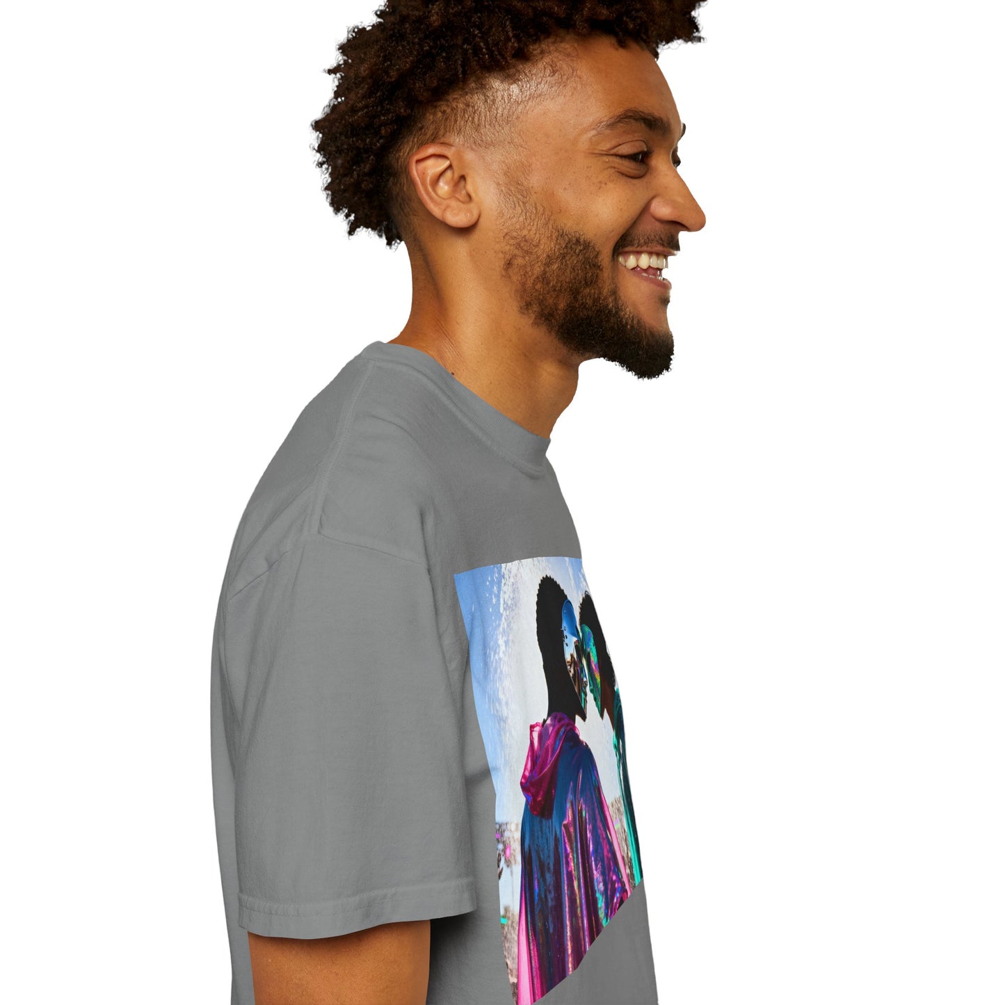 Rave Lovers Graphic T-Shirt — Neon Festival Couple Print