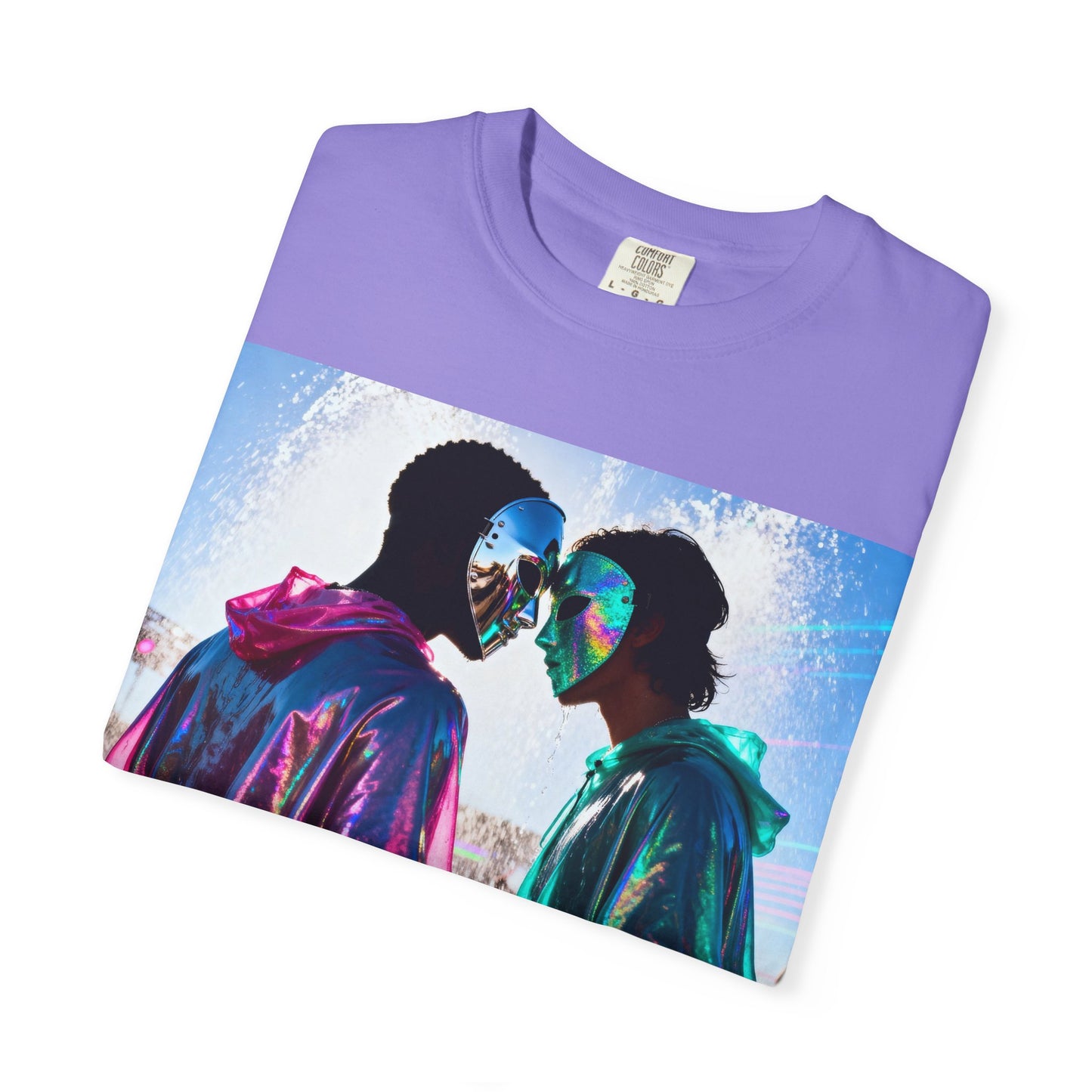 Rave Lovers Graphic T-Shirt — Neon Festival Couple Print