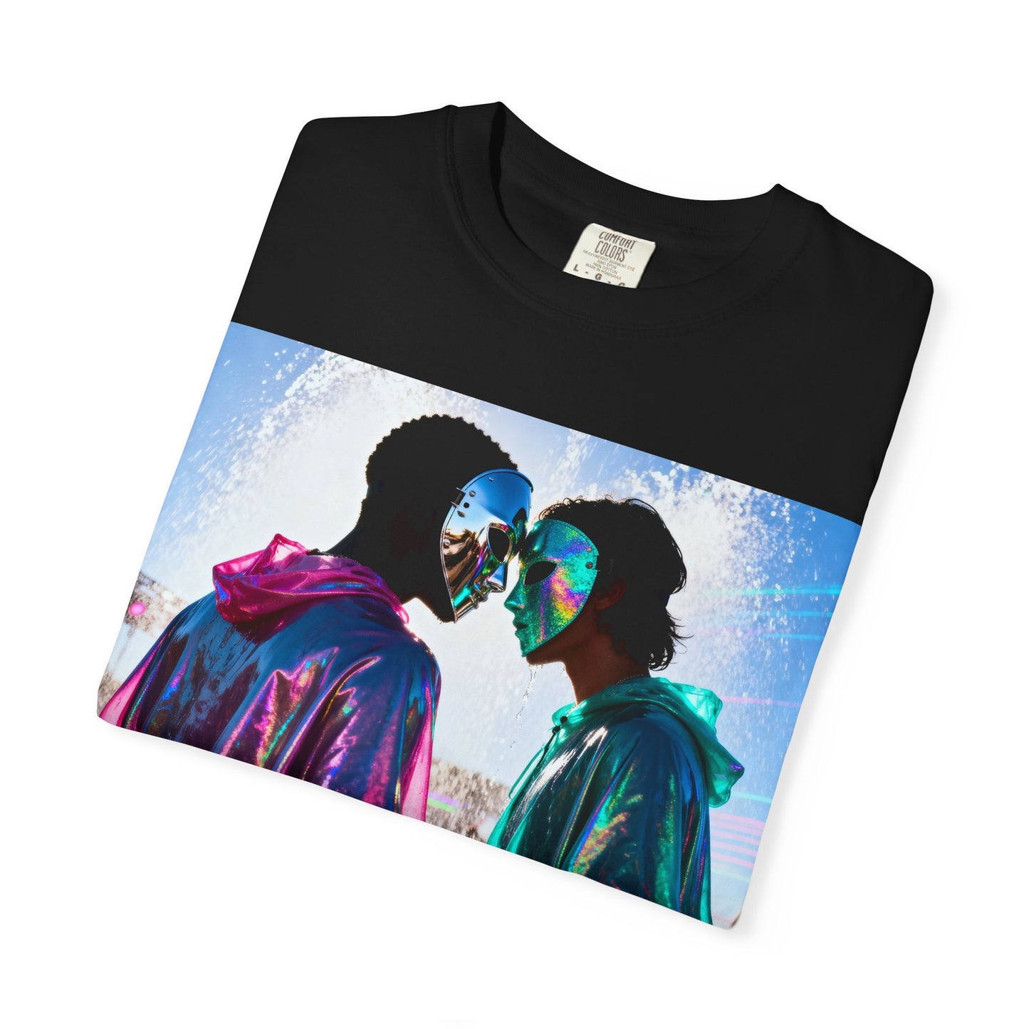 Rave Lovers Graphic T-Shirt — Neon Festival Couple Print