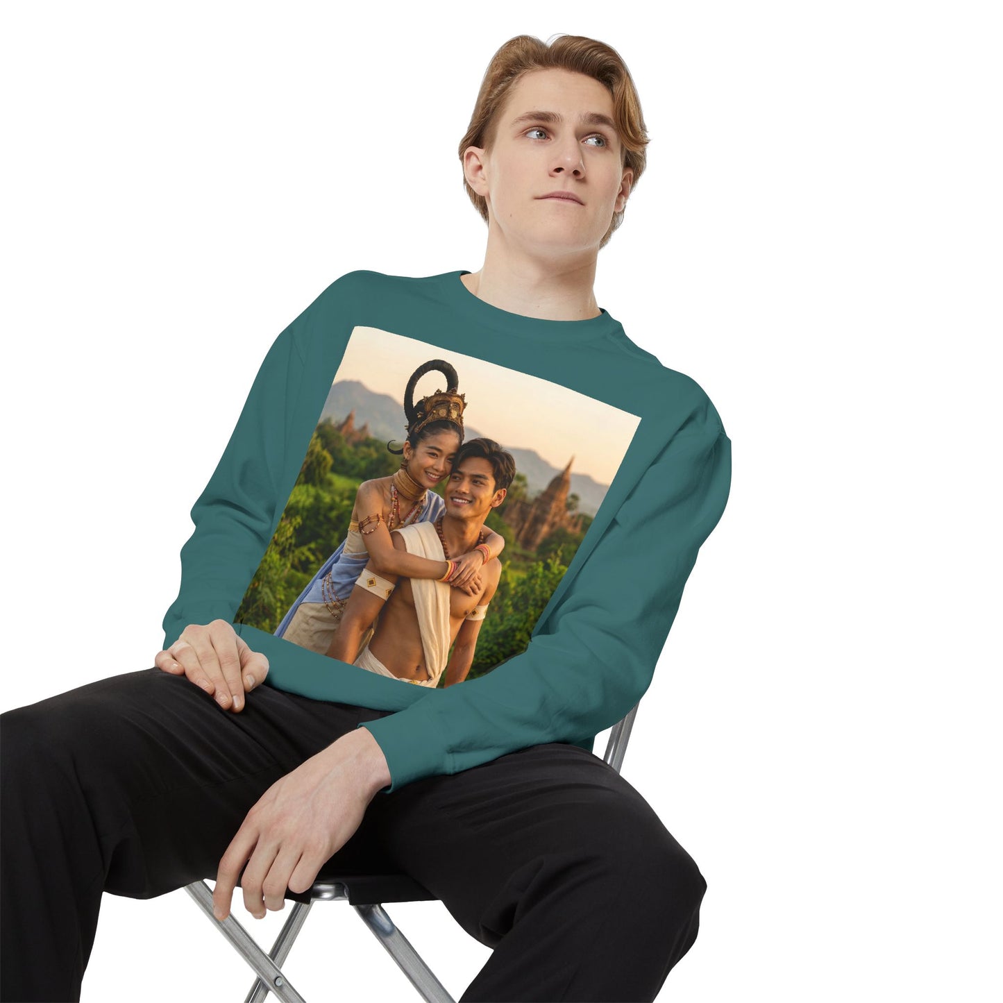 Couple Portrait Sweatshirt — Romantic Travel Photo Crewneck