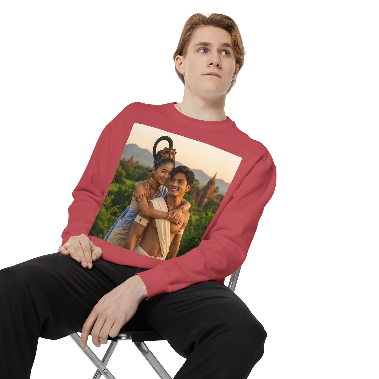 Couple Portrait Sweatshirt — Romantic Travel Photo Crewneck