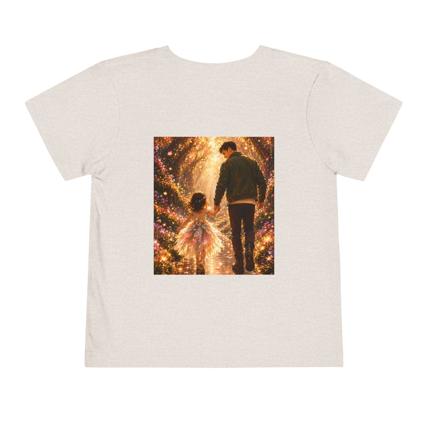 Toddler Tee — "Welcome Little One" Father & Daughter Walk Graphic