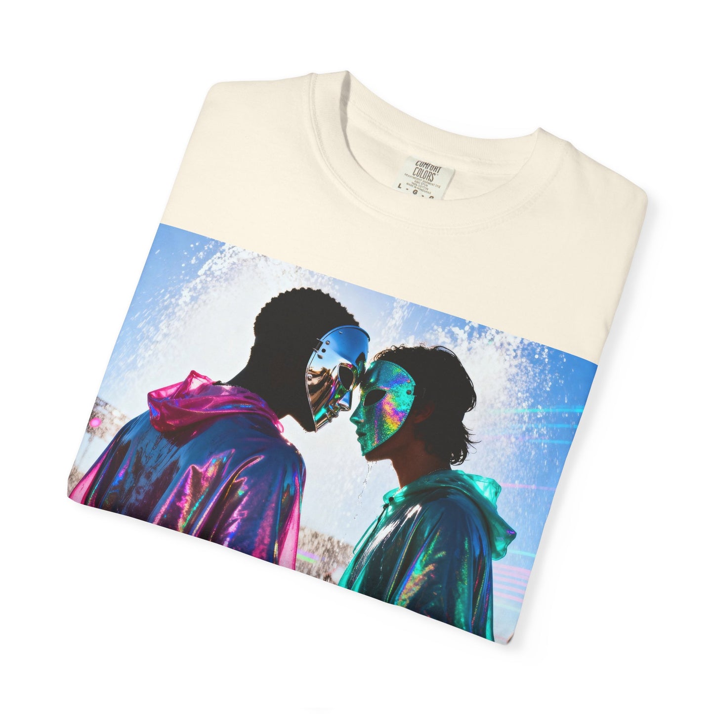 Rave Lovers Graphic T-Shirt — Neon Festival Couple Print
