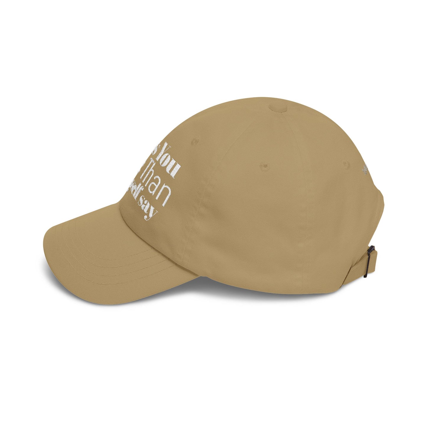 Classic Dad Cap — Embroidered ‘I Miss You More Than I’ll Ever Say’ White Baseball Hat