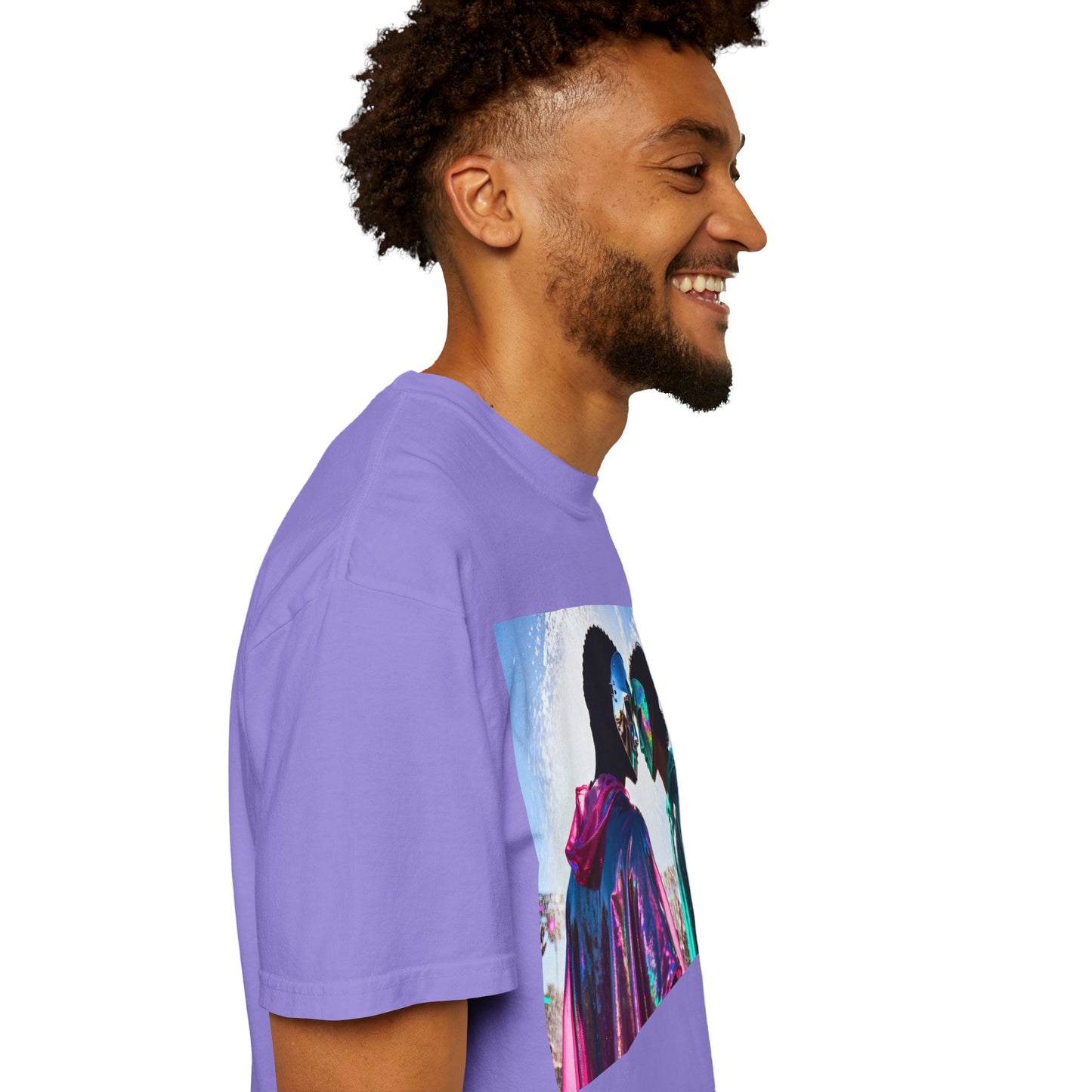 Rave Lovers Graphic T-Shirt — Neon Festival Couple Print