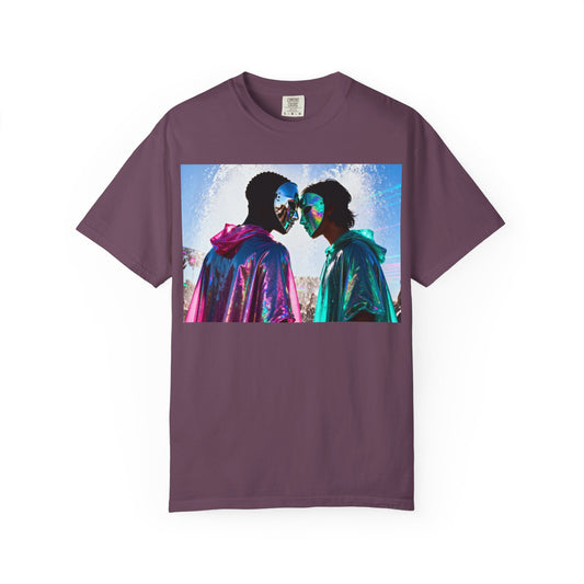 Rave Lovers Graphic T-Shirt — Neon Festival Couple Print