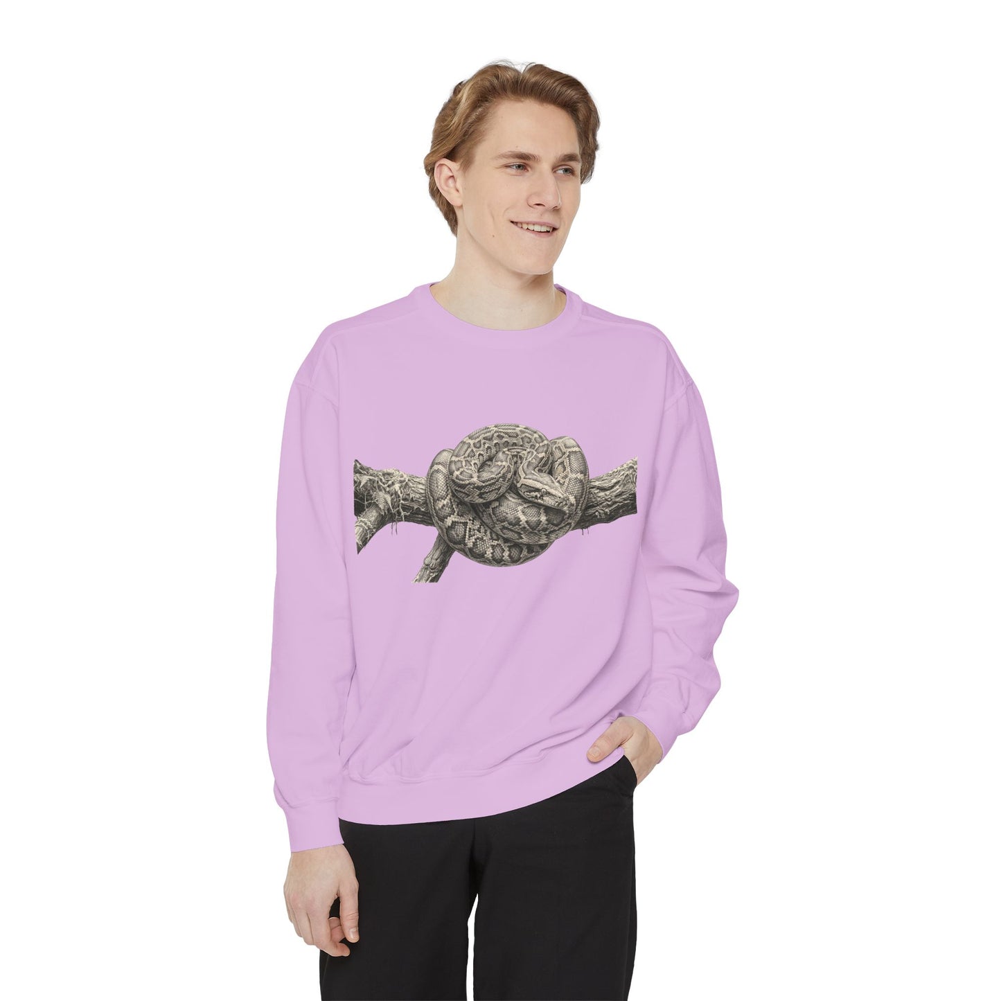 Unisex Garment-Dyed Sweatshirt (Burmese Python)