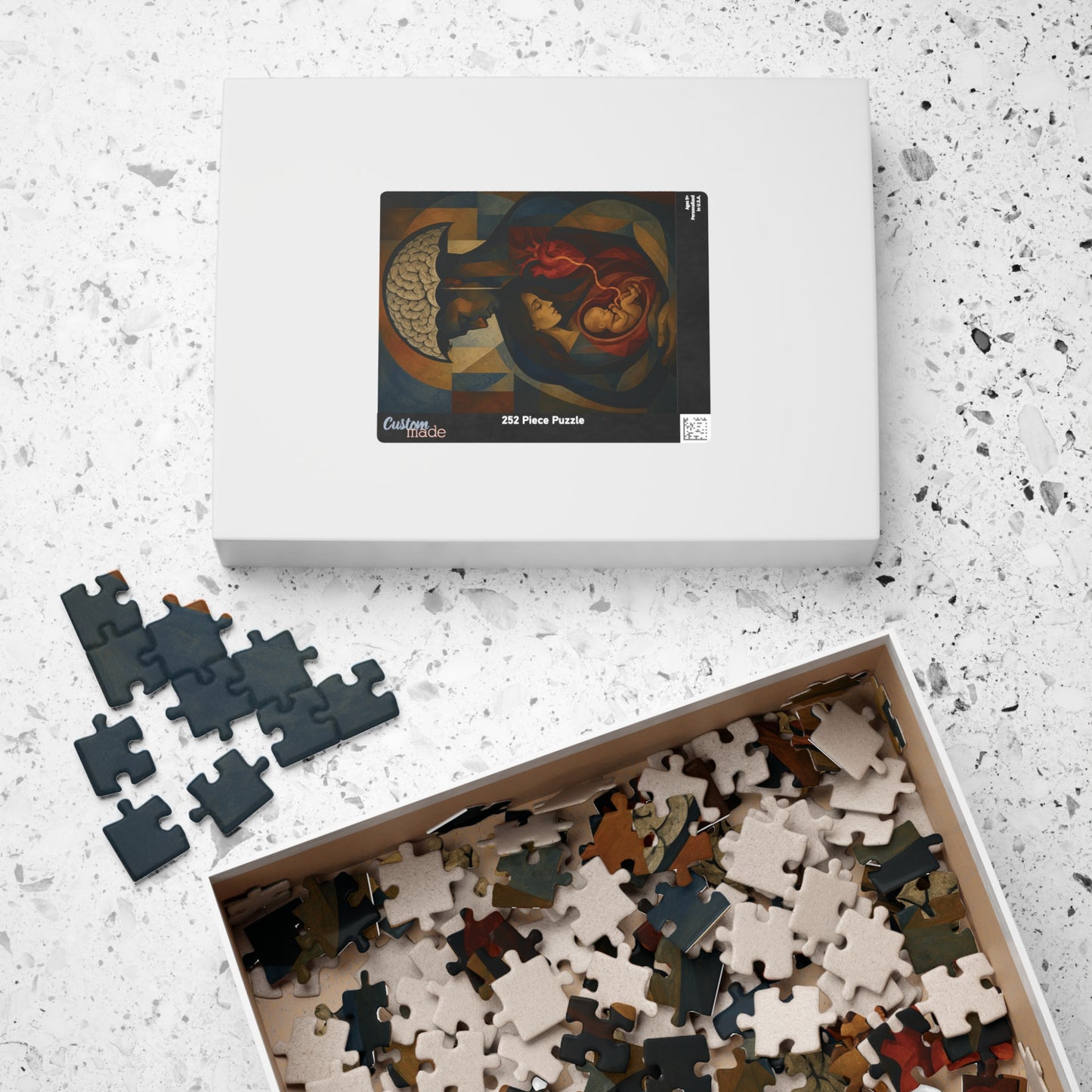 Embrace of Life 520‑Piece Art Puzzle — Seven-Month Lullaby Modernism Painting