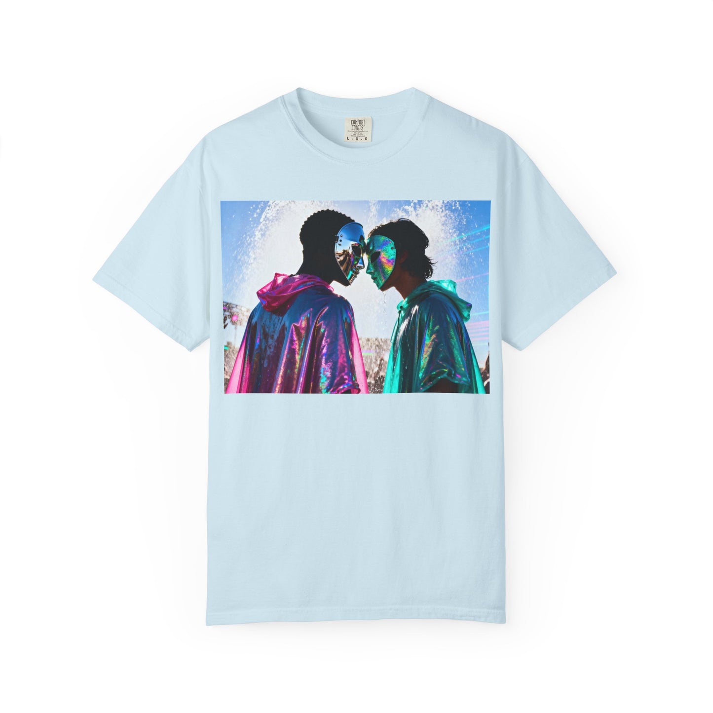 Rave Lovers Graphic T-Shirt — Neon Festival Couple Print