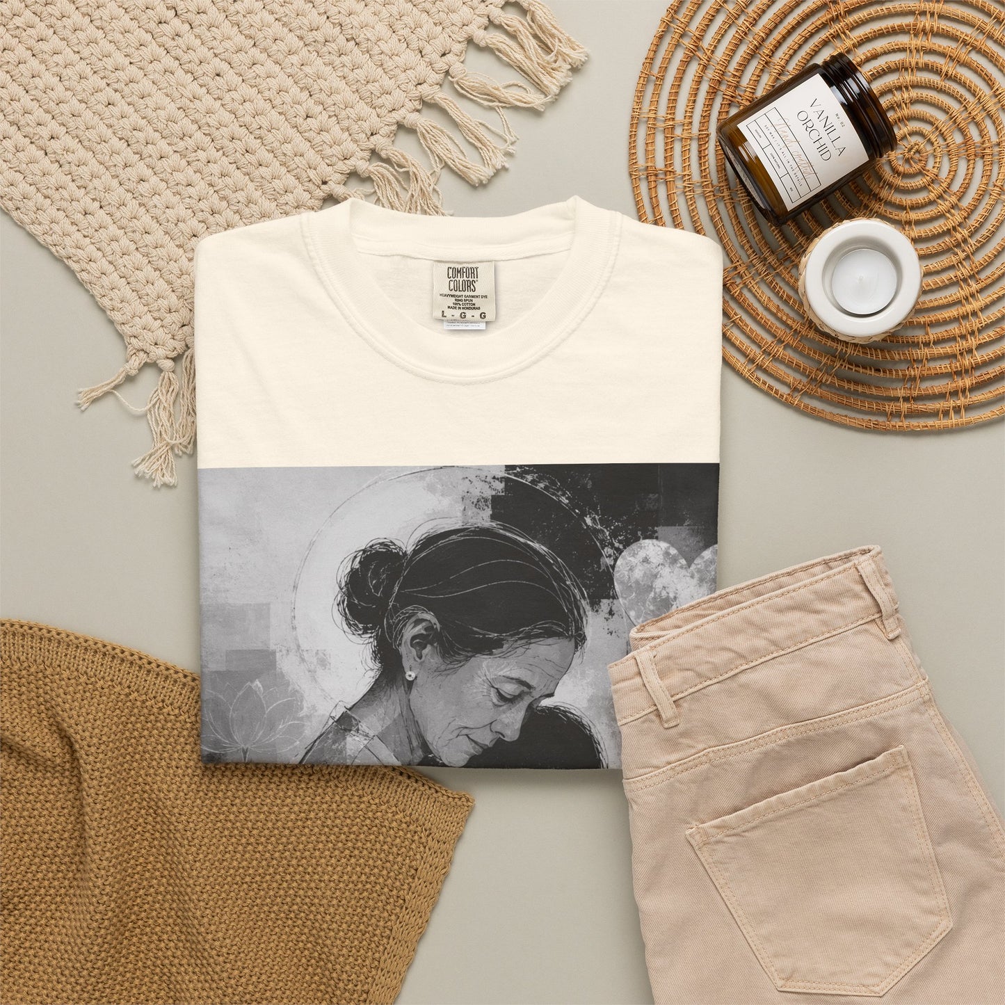 Mother's Day T-Shirt - Vintage Mother & Baby Portrait with "Happy Mother's Day"