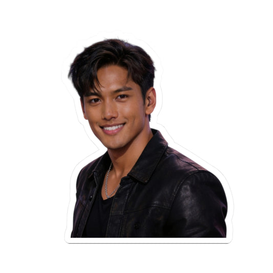 Kiss-Cut Sticker — Handsome Portrait Sticker for Laptops, Water Bottles & Journals