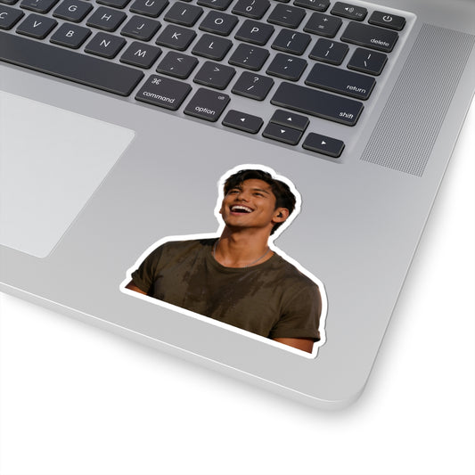 Kiss-Cut Sticker — Smiling Man Portrait Laptop Decal