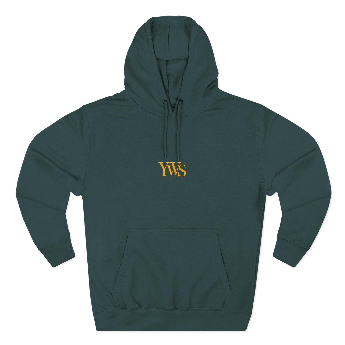 Hoodie — Minimal Gold YWS Monogram Fleece Hoodie