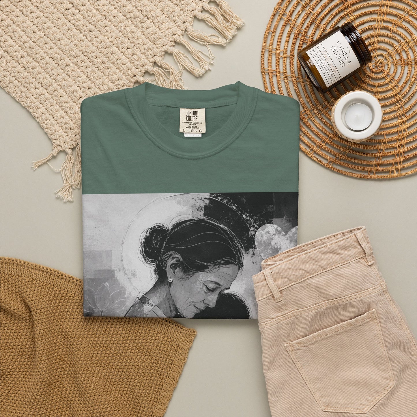 Mother's Day T-Shirt - Vintage Mother & Baby Portrait with "Happy Mother's Day"