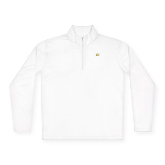 Quarter-Zip Pullover with Scripted Storyback and Vintage Portrait