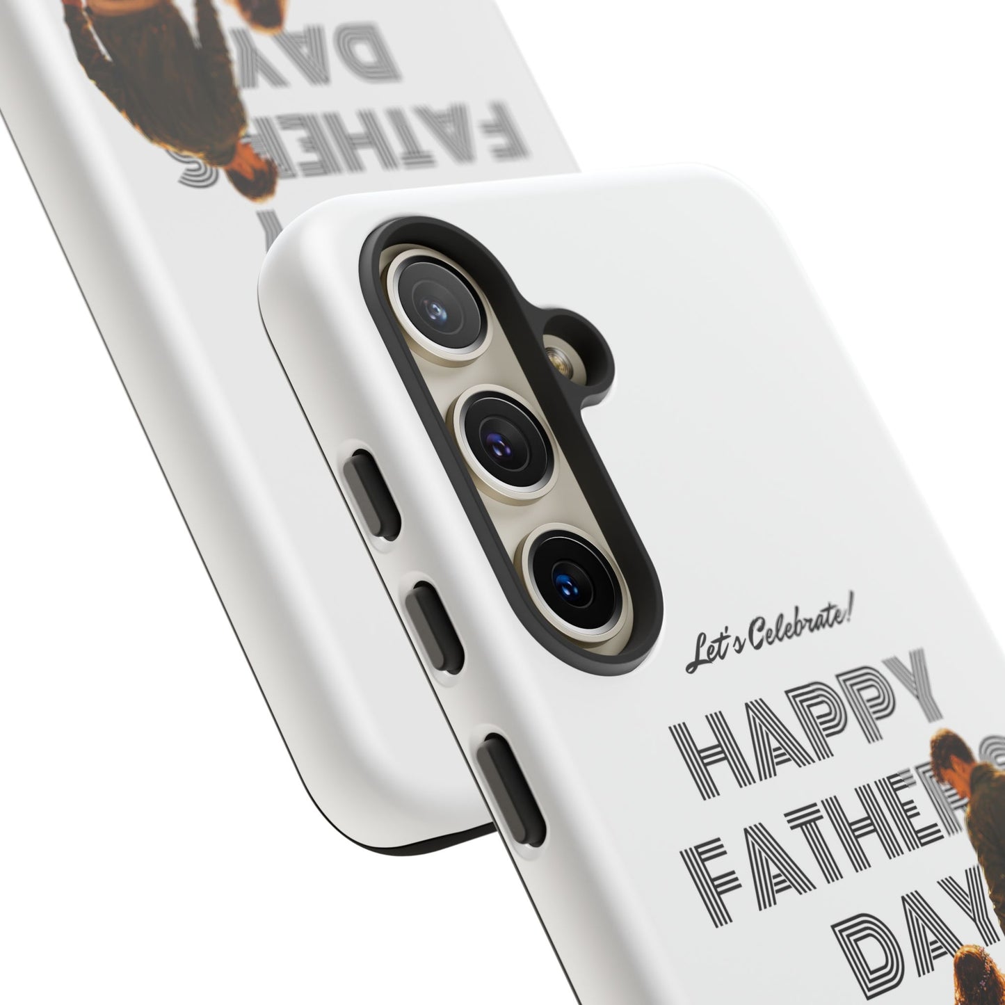 Father's Day Phone Case — "Let's Celebrate! Happy Father's Day" Dad & Daughter Design