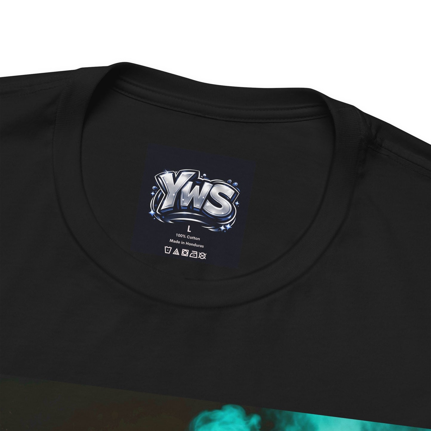 Concert Silhouette Tee — Colorful Smoke Festival Photo T‑Shirt