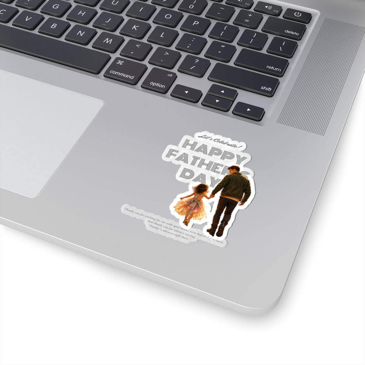 Happy Father’s Day Kiss-Cut Sticker — Dad & Daughter Keepsake