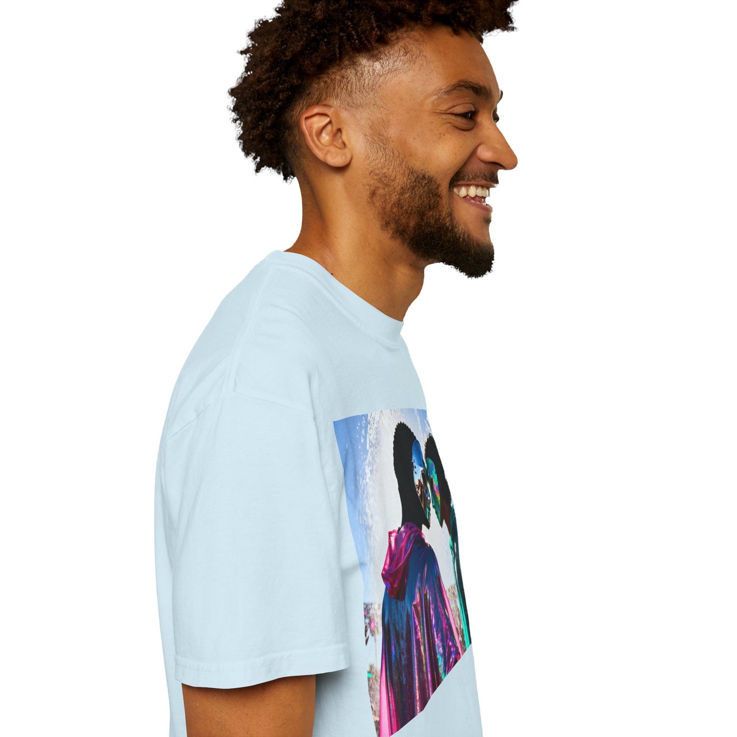 Rave Lovers Graphic T-Shirt — Neon Festival Couple Print