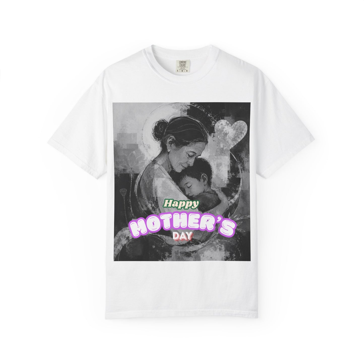 Mother's Day T-Shirt - Vintage Mother & Baby Portrait with "Happy Mother's Day"