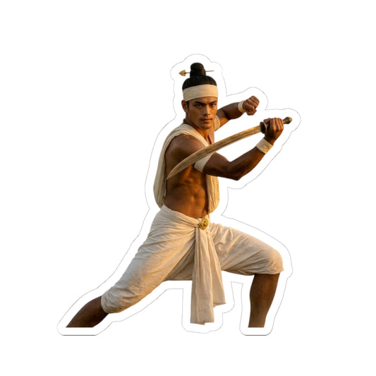 Pyu Era (Myanmar) Fighter Kiss-Cut Sticker — Martial Arts Warrior Laptop Decal