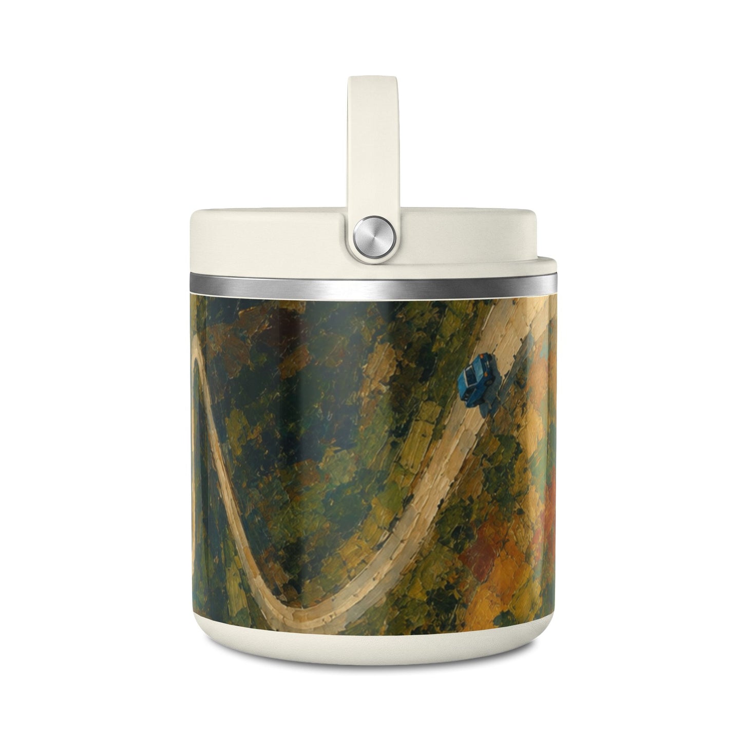 25oz Insulated Food Jar — Abstract Art Ledo road (Burma)