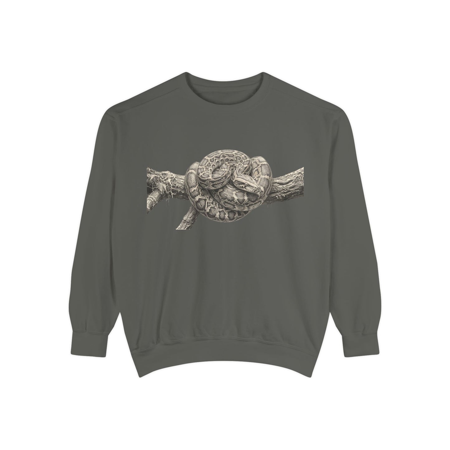 Unisex Garment-Dyed Sweatshirt (Burmese Python)