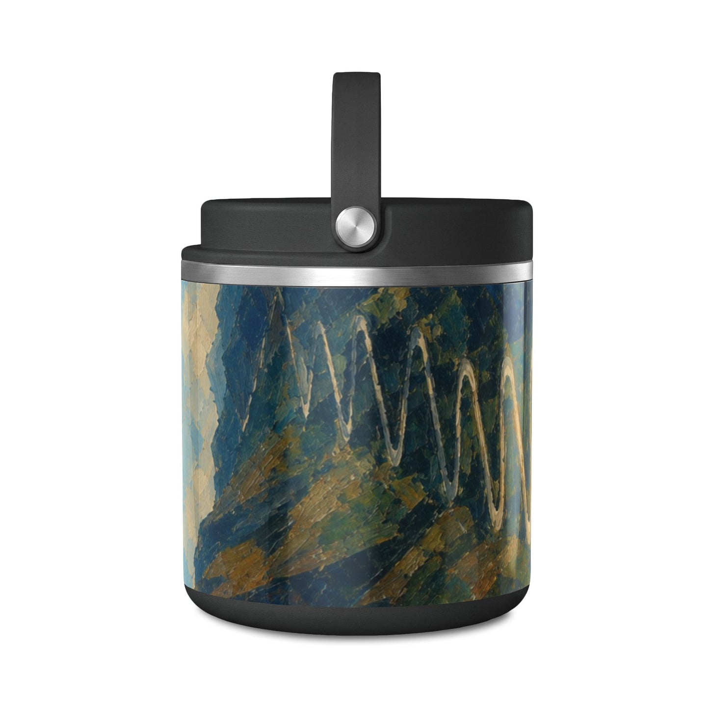25oz Insulated Food Jar — Abstract Art Ledo road (Burma)