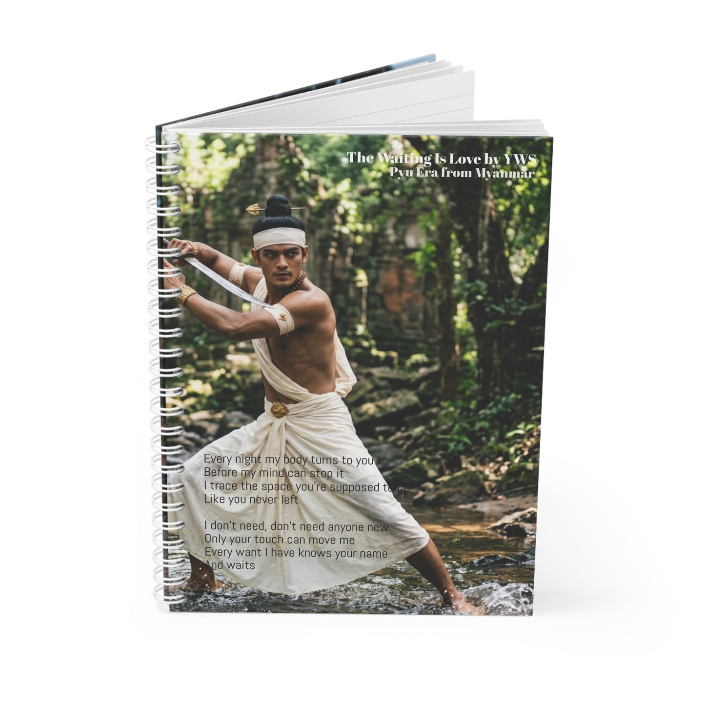 Spiral Notebook — Vintage Island Dancer Photo with Poem Cover