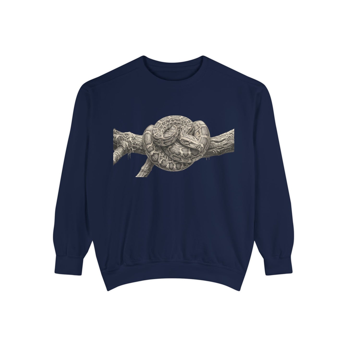 Unisex Garment-Dyed Sweatshirt (Burmese Python)