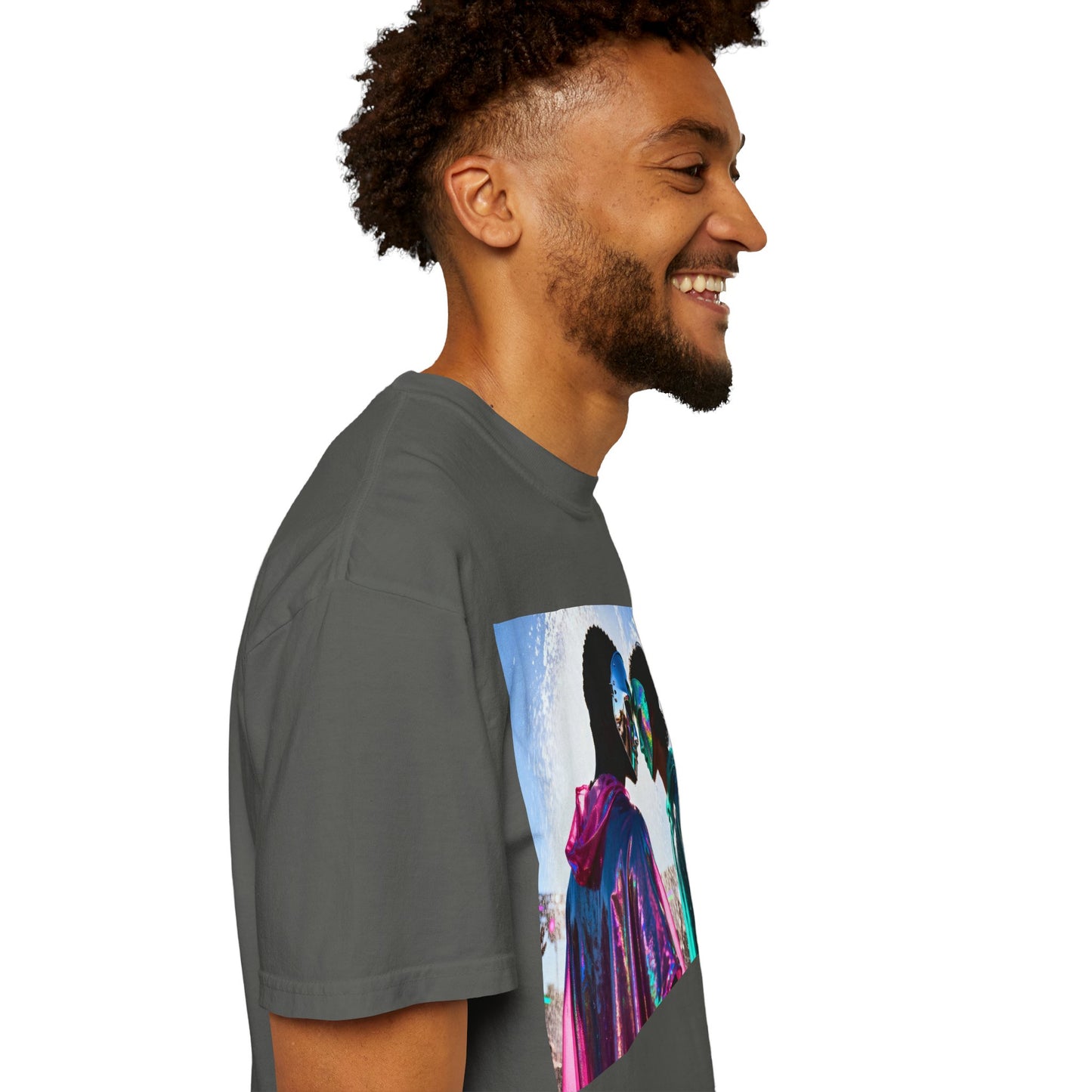 Rave Lovers Graphic T-Shirt — Neon Festival Couple Print