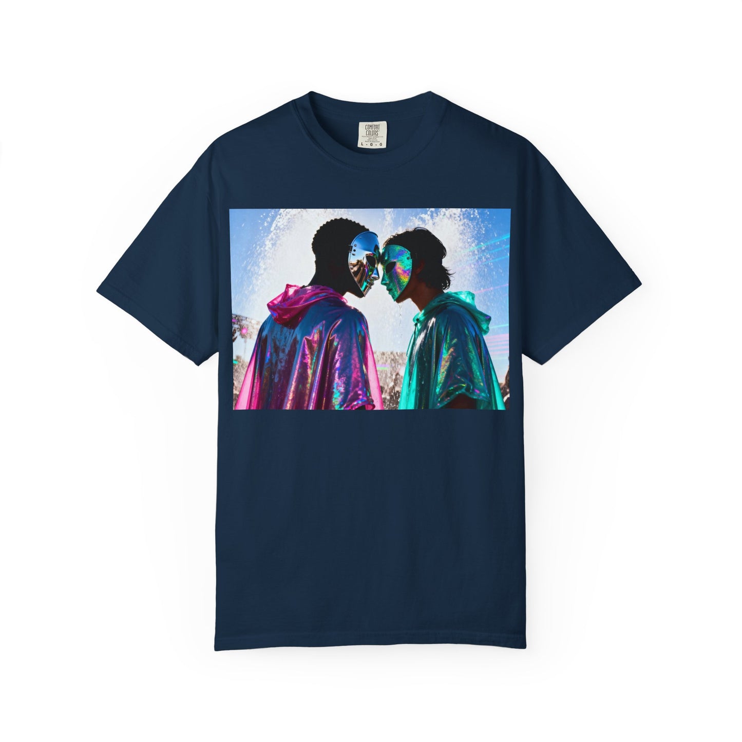 Rave Lovers Graphic T-Shirt — Neon Festival Couple Print