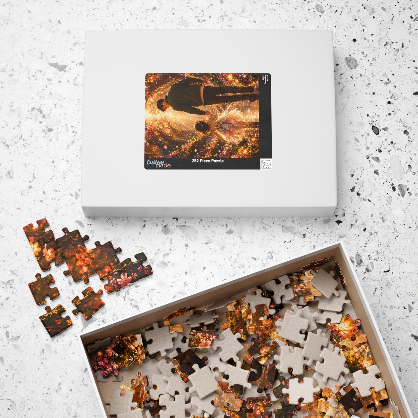 Father and Daughter Stroll Jigsaw Puzzle — Heartwarming Family Scene (110/252/520/1014 pcs)