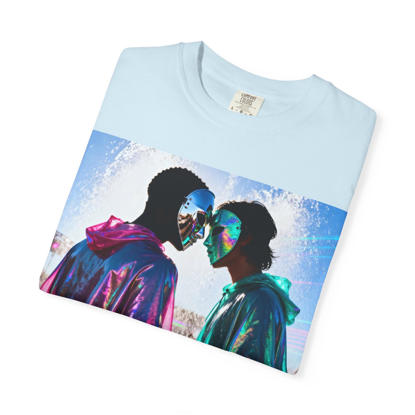 Rave Lovers Graphic T-Shirt — Neon Festival Couple Print