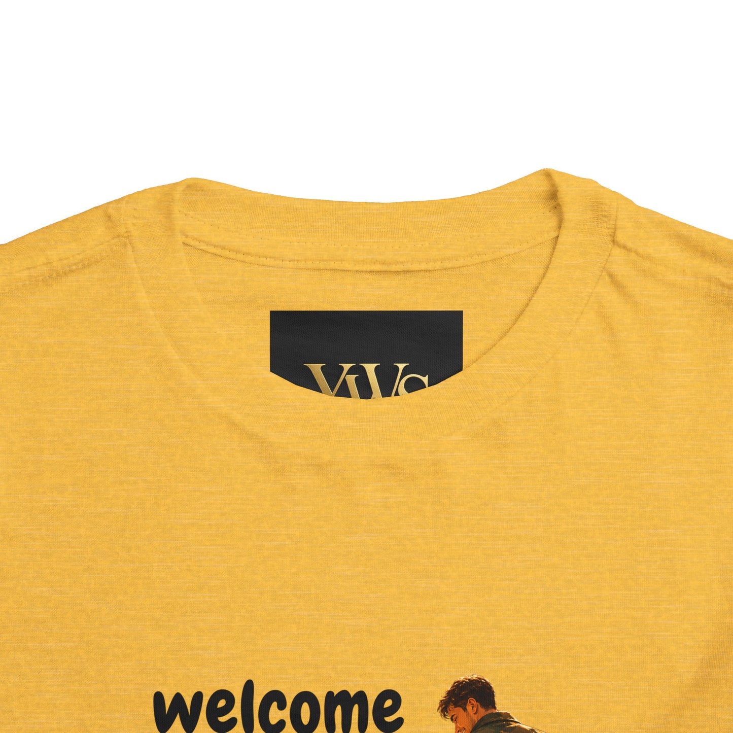 Toddler Tee — "Welcome Little One" Father & Daughter Walk Graphic