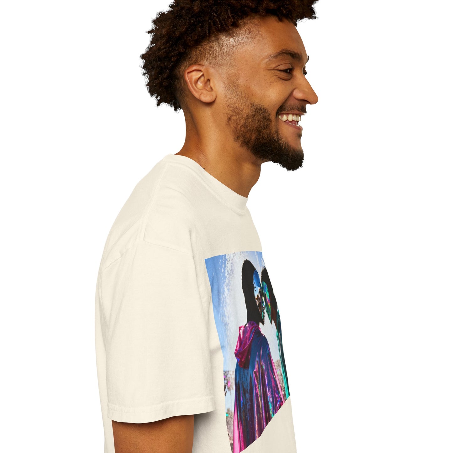 Rave Lovers Graphic T-Shirt — Neon Festival Couple Print