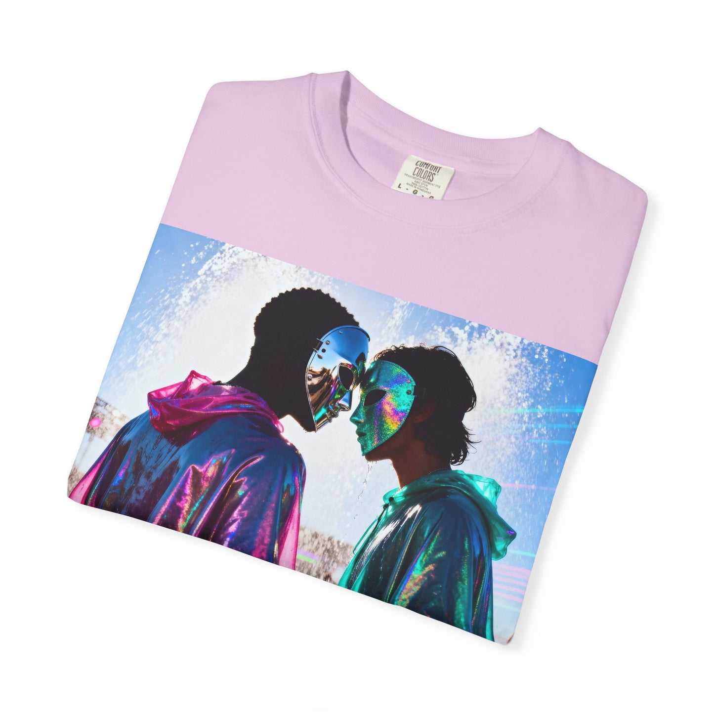 Rave Lovers Graphic T-Shirt — Neon Festival Couple Print